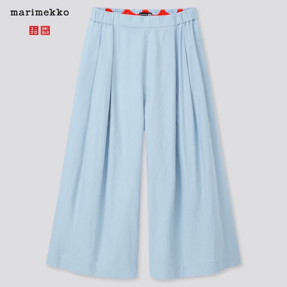 Marimekko x Uniqlo Linen Cotton Cropped Pants (L)